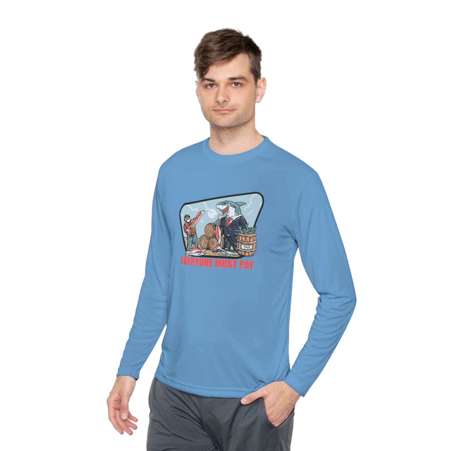 Everyone Must Pay Long-Sleeve Performance Fishing Shirt