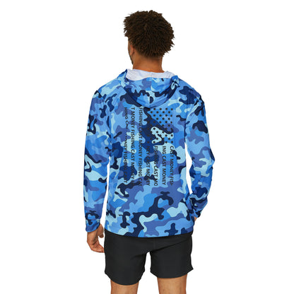 Cast Money Performance Long-Sleeve Shirt - Camo Print (blue)