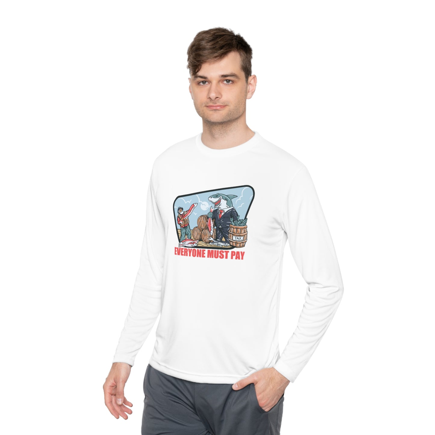 Everyone Must Pay Long-Sleeve Performance Fishing Shirt