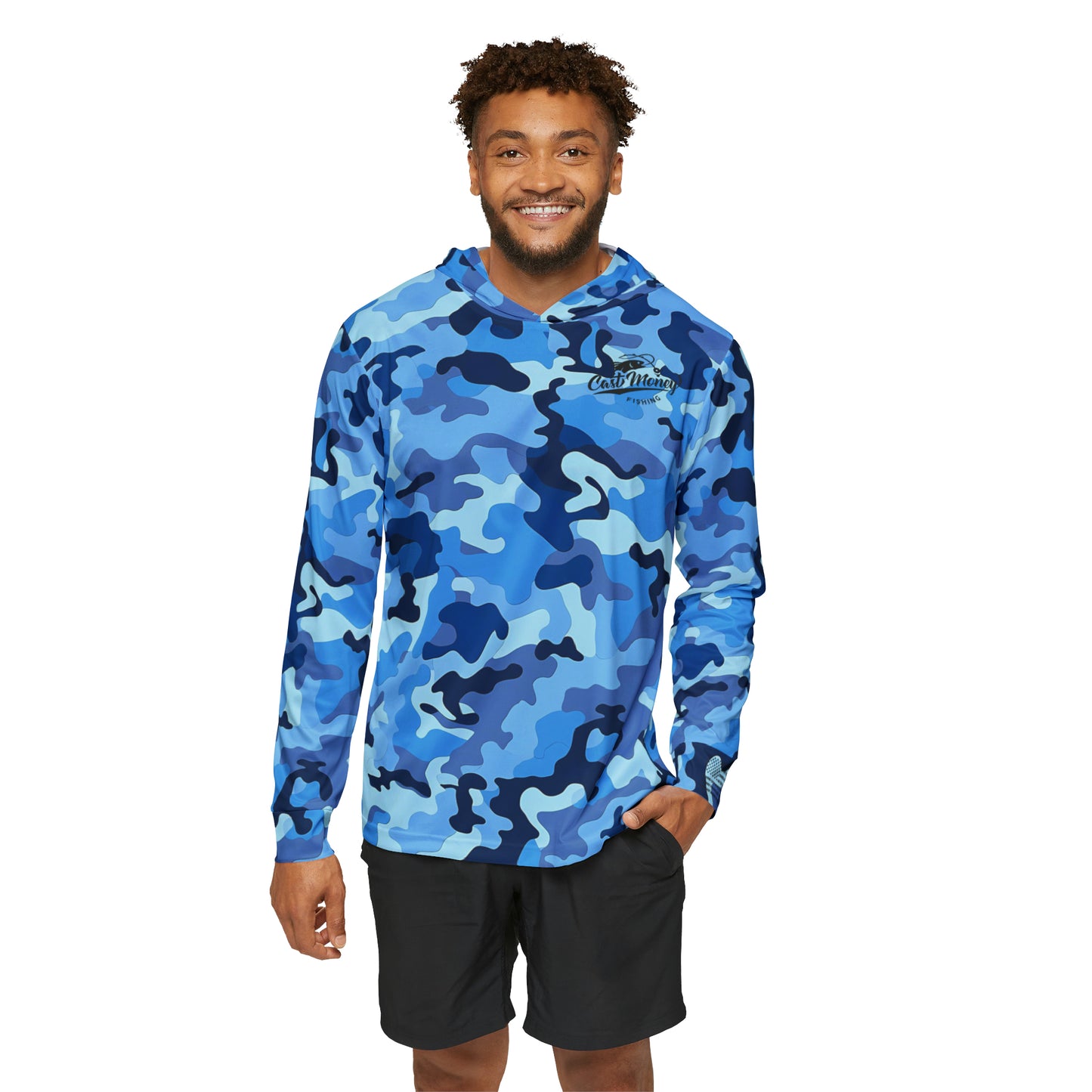 Cast Money Performance Long-Sleeve Shirt - Camo Print (blue)