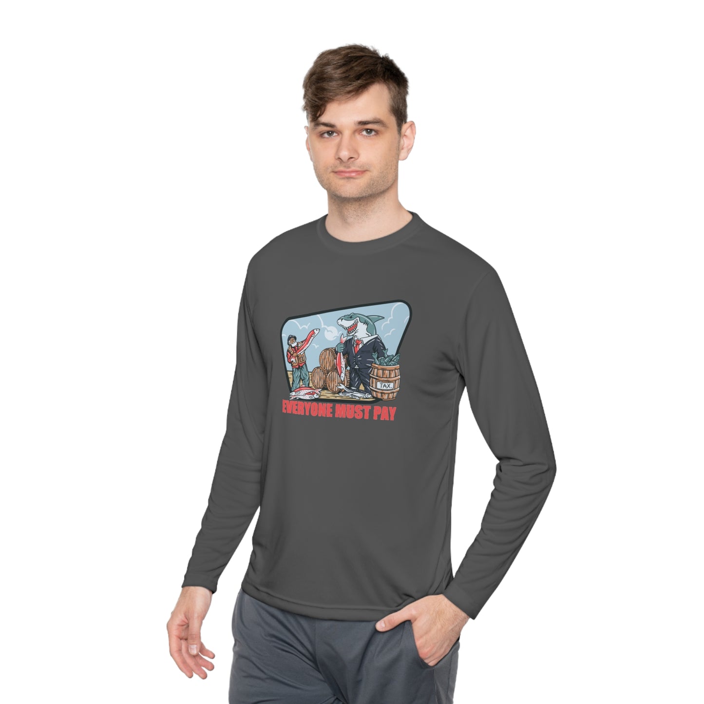 Everyone Must Pay Long-Sleeve Performance Fishing Shirt