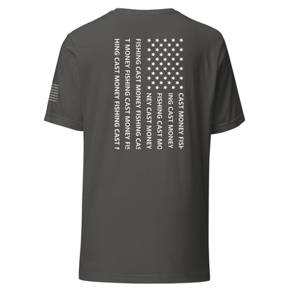 Cast Money Fishing American Flag Shirt