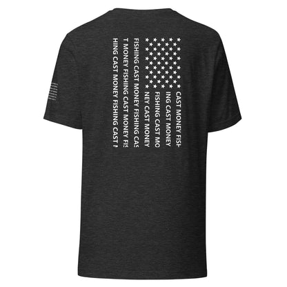 Cast Money Fishing American Flag Shirt