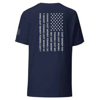 Cast Money Fishing American Flag Shirt